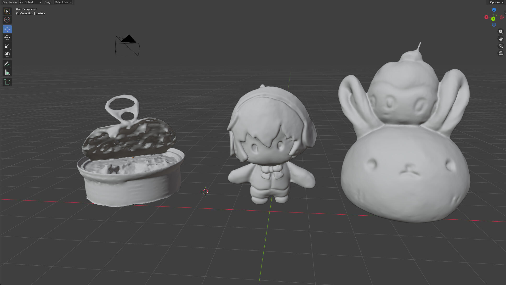Objects untextured unadjusted