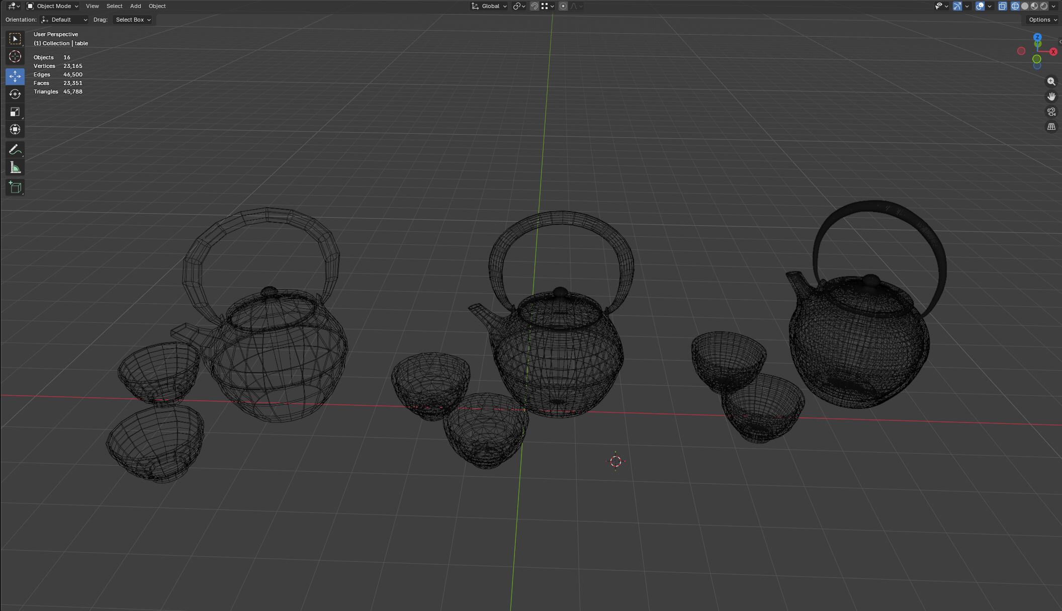 High poly teapot