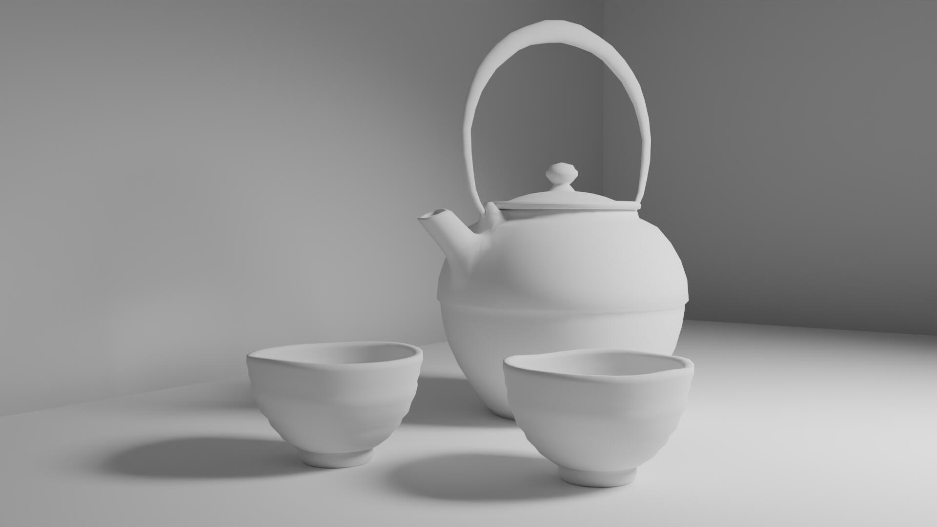 High poly teapot