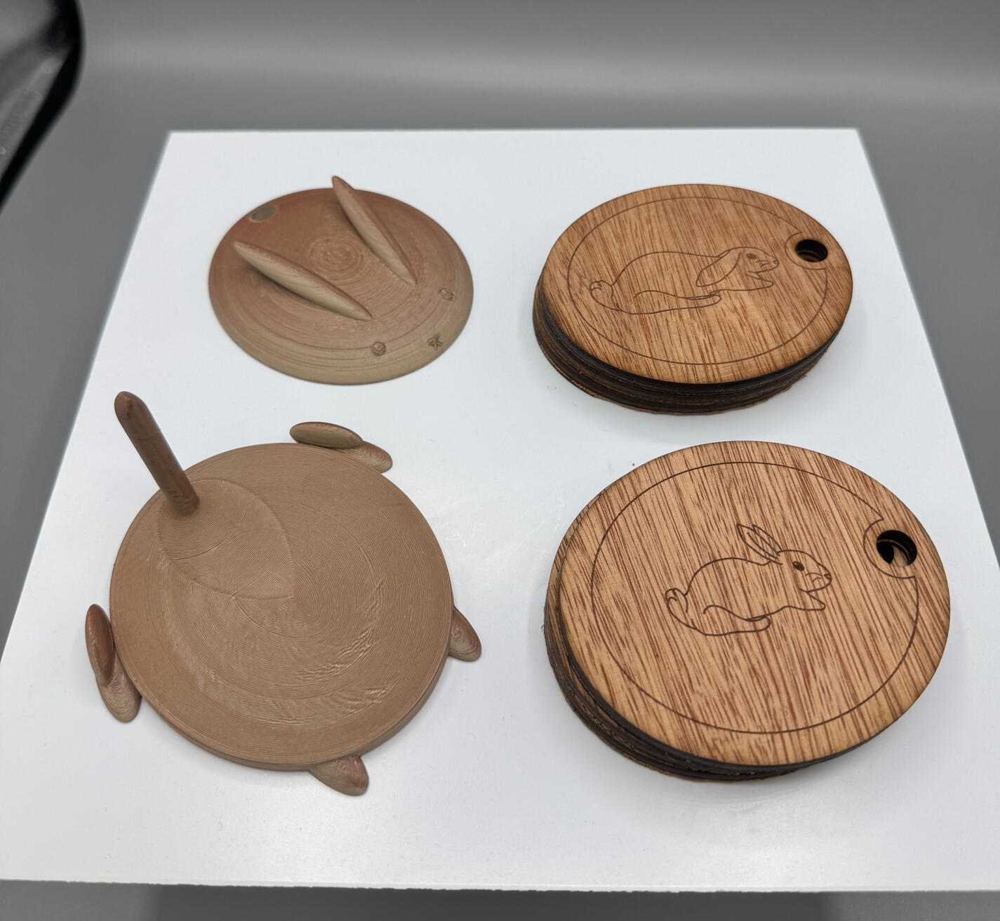 Bunny Coasters - unstacked